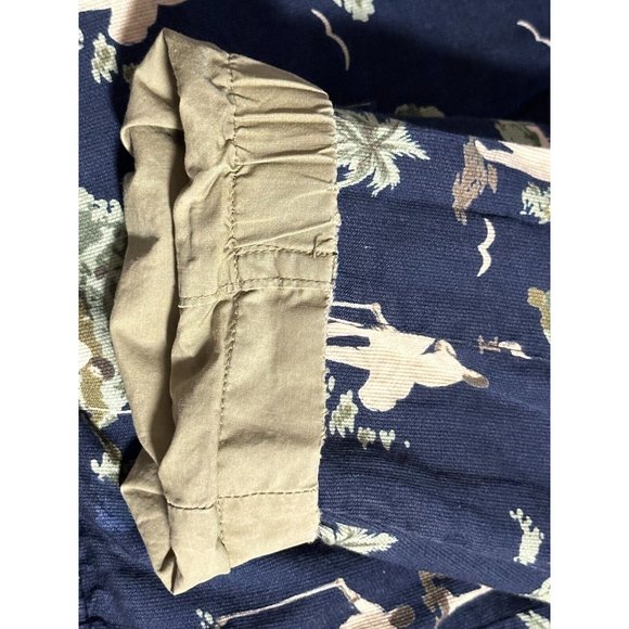 Vintage Nautica Reversible Men Khaki Navy Blue Golf Pattern lightweight sz L 90s - Picture 7 of 14